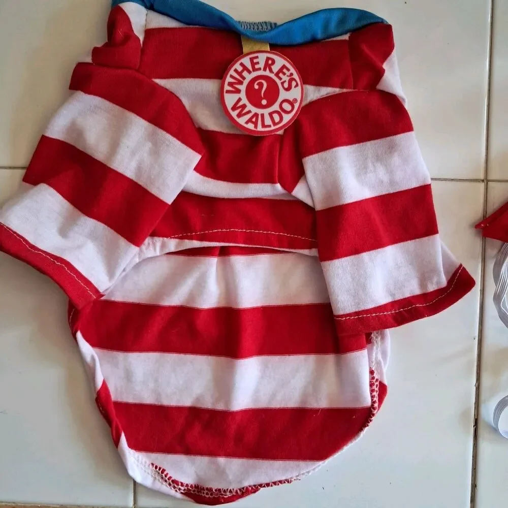 Where's Waldo: Waldo Pet Costume for Dogs or Cats by Rubies, XS